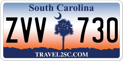 SC license plate ZVV730