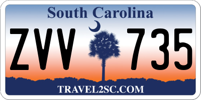 SC license plate ZVV735