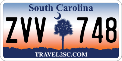 SC license plate ZVV748