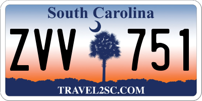 SC license plate ZVV751