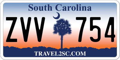 SC license plate ZVV754