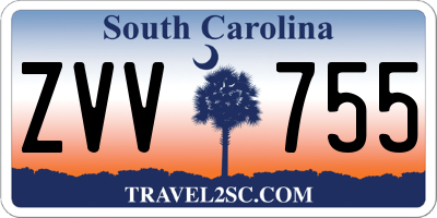 SC license plate ZVV755