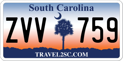 SC license plate ZVV759