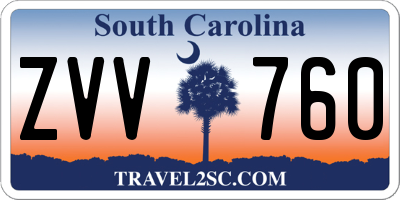 SC license plate ZVV760