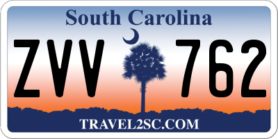 SC license plate ZVV762