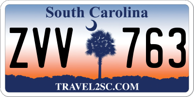 SC license plate ZVV763