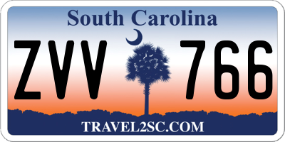 SC license plate ZVV766