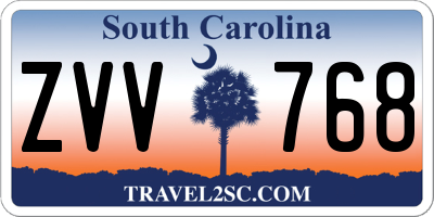 SC license plate ZVV768