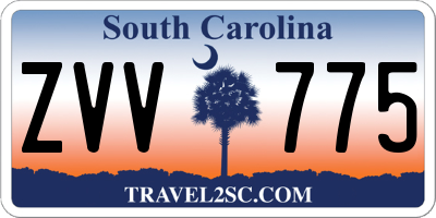 SC license plate ZVV775