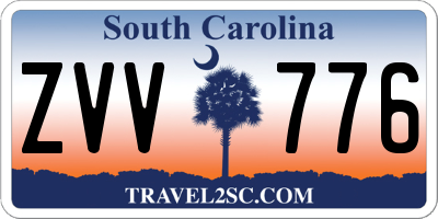 SC license plate ZVV776