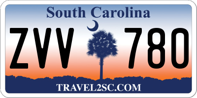 SC license plate ZVV780