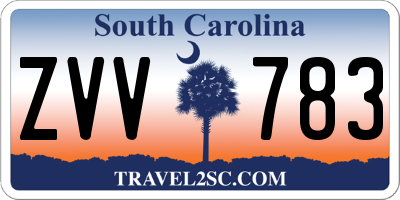 SC license plate ZVV783