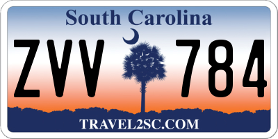 SC license plate ZVV784