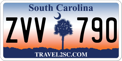 SC license plate ZVV790