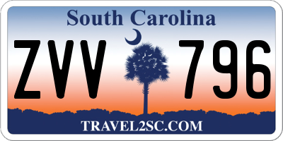 SC license plate ZVV796