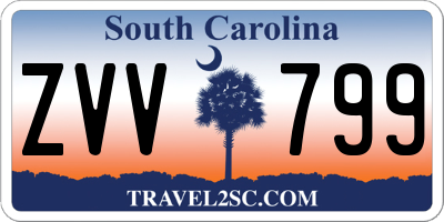 SC license plate ZVV799