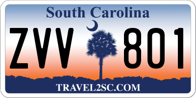 SC license plate ZVV801