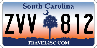 SC license plate ZVV812