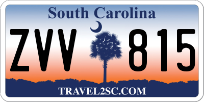 SC license plate ZVV815