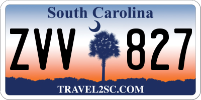 SC license plate ZVV827