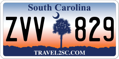 SC license plate ZVV829