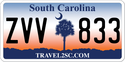 SC license plate ZVV833