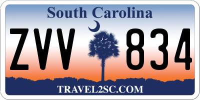 SC license plate ZVV834