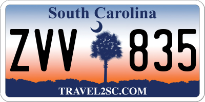 SC license plate ZVV835