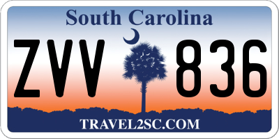 SC license plate ZVV836