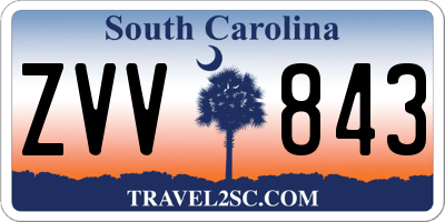 SC license plate ZVV843