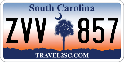 SC license plate ZVV857