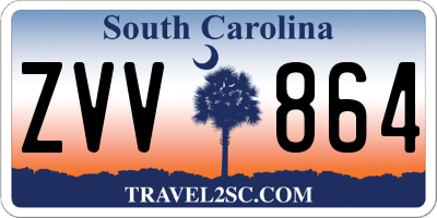 SC license plate ZVV864