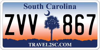 SC license plate ZVV867