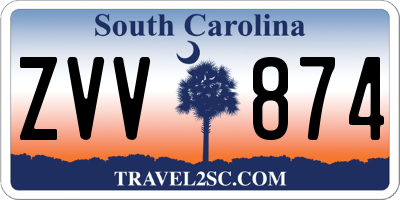 SC license plate ZVV874