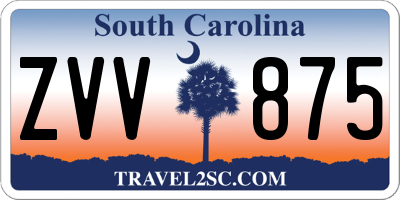 SC license plate ZVV875