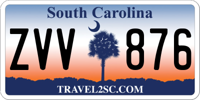 SC license plate ZVV876