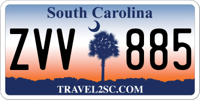 SC license plate ZVV885