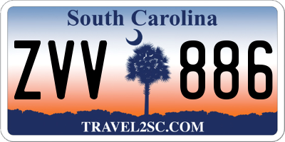 SC license plate ZVV886