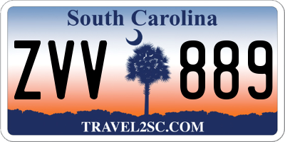 SC license plate ZVV889