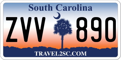 SC license plate ZVV890