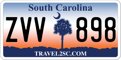 SC license plate ZVV898