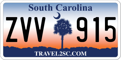 SC license plate ZVV915