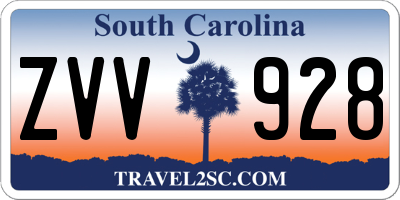 SC license plate ZVV928