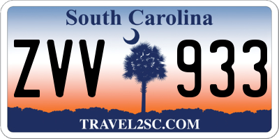 SC license plate ZVV933