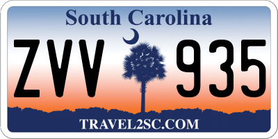 SC license plate ZVV935