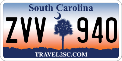 SC license plate ZVV940