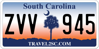 SC license plate ZVV945