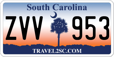 SC license plate ZVV953