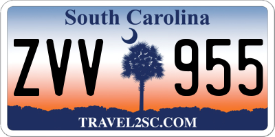 SC license plate ZVV955