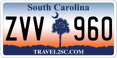 SC license plate ZVV960